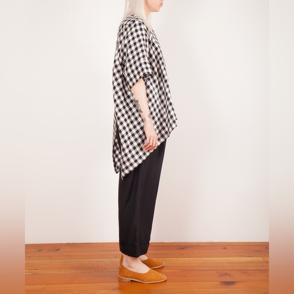 HENRIK VIBSKOV Checkered Flip Shirt in Black/White Size XS - Picture 14 of 15